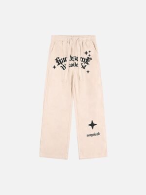 Alphabet Suede Pants