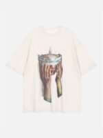 American Tide Loose Print Round Neck T-shirt -1640