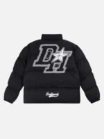 American Retro Letter Print Autumn And Winter Thickening Loose Down Jacket Couple Models -1393