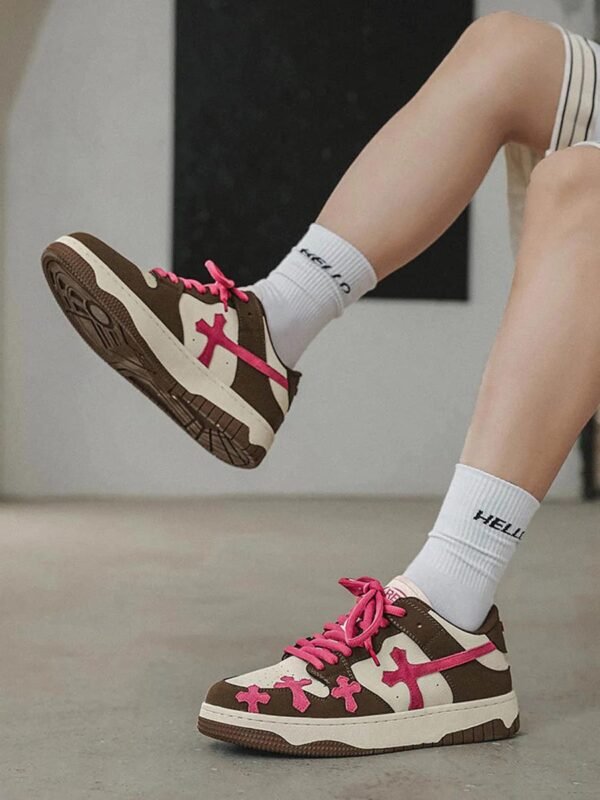 Splicing Skateboard Sneakers -1420
