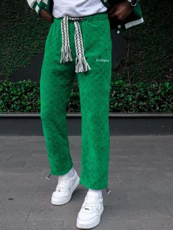High Waist Straight Cotton Sweatpants -1284