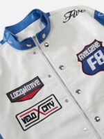 Motorcycle PU Leather Stitching Racing Jacket -1370