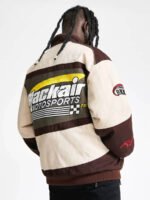 Retro Style Quilted Racing Jacket -1297