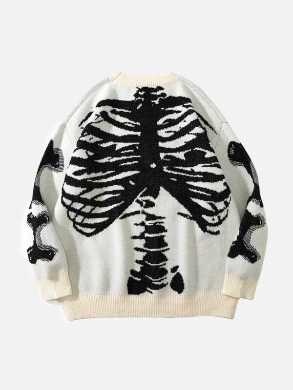 Skeleton Knit Sweater -1185