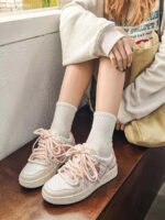 Versatile Rose Stamp Print Board Casual Shoes - 1615
