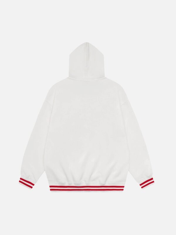 Star Letter Print Hooded Sweatshirt