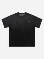 Tie-dye Gradient Letter Embroidery T-shirt - 1542