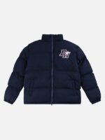 American Retro Letter Print Autumn And Winter Thickening Loose Down Jacket Couple Models -1393